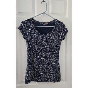 Orsay Womans Top Size Extra Small Blue with White Stars